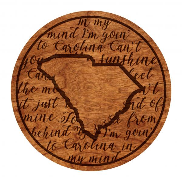 Coasters - "Carolina In My Mind" - SC - Cherry - (4-Pack) picture