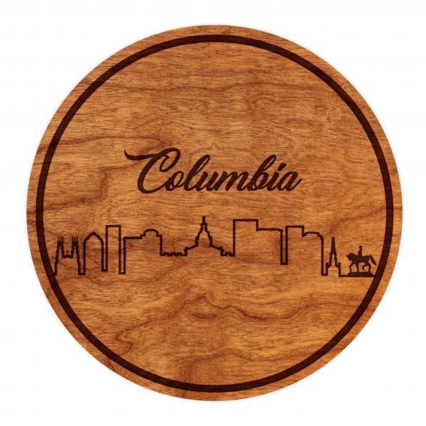 Coasters - Columbia Skyline - Cherry - (4-Pack)