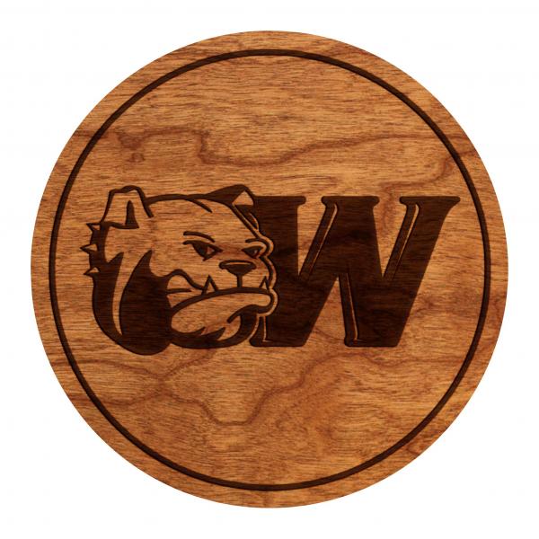 Wingate University Bulldogs Coaster Bulldog Head with W picture