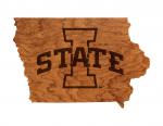 Iowa State University - Wall Hanging - State Map with Block I