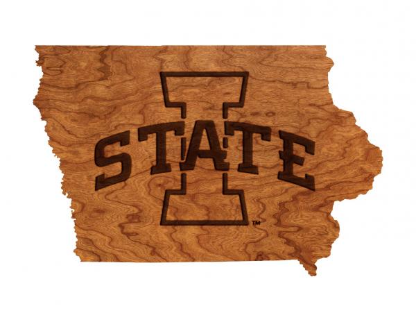 Iowa State University - Wall Hanging - State Map with Block I picture