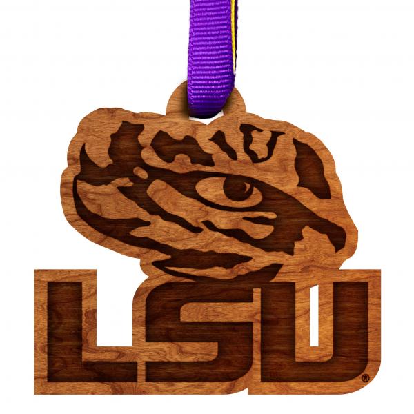LSU - Ornament - Tiger Eye over LSU