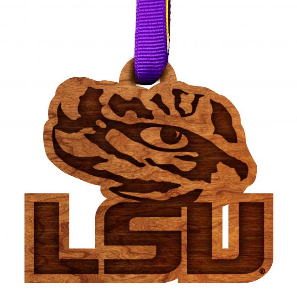 LSU - Ornament - Tiger Eye over LSU picture