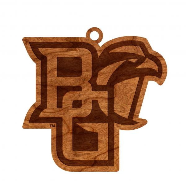 Bowling Green State University - Ornament - Logo Cutout - BG with Falcon