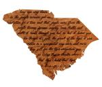 Clemson University - Wall Hanging - State Map - Fight Song