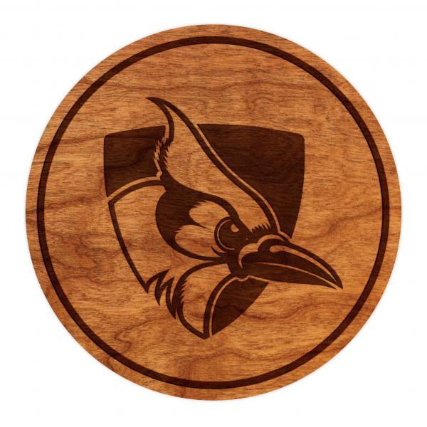 Johns Hopkins Blue Jay Coaster Shield and Blue Jay picture