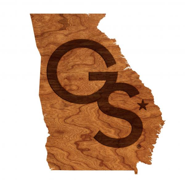 Georgia Southern University - Wall Hanging - State Map - GS Logo