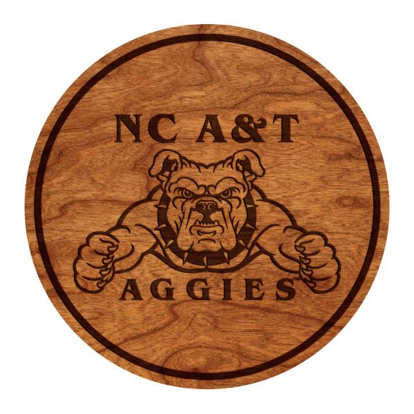 NC A&T Aggies Coaster Bulldog with Name
