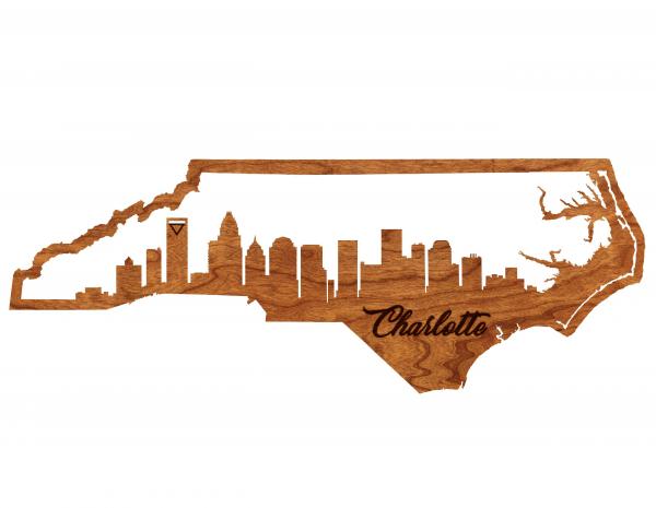 Wall Hanging - Skyline Cutout - Charlotte - Jumbo Size