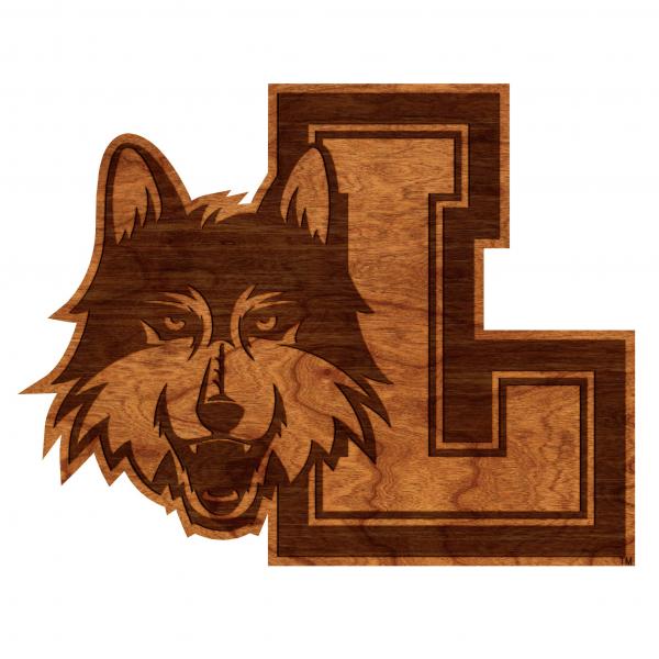 Loyola University Chicago - Wall Hanging - Logo - Block "L" with Mascot picture