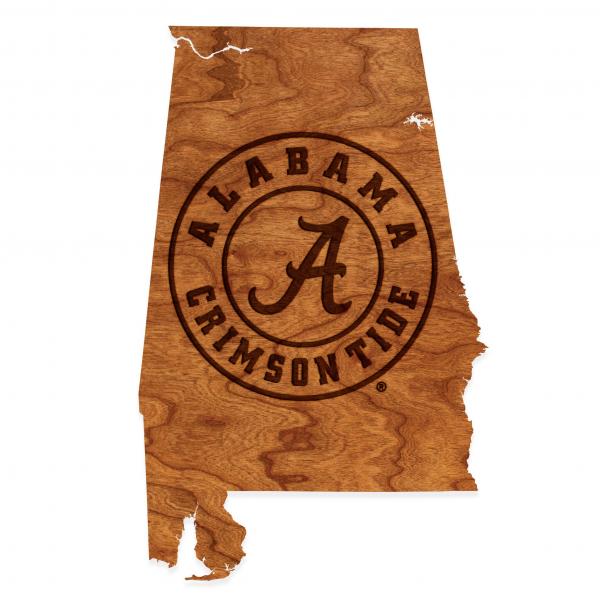 Wall Hanging - Alabama - State Map - Seal