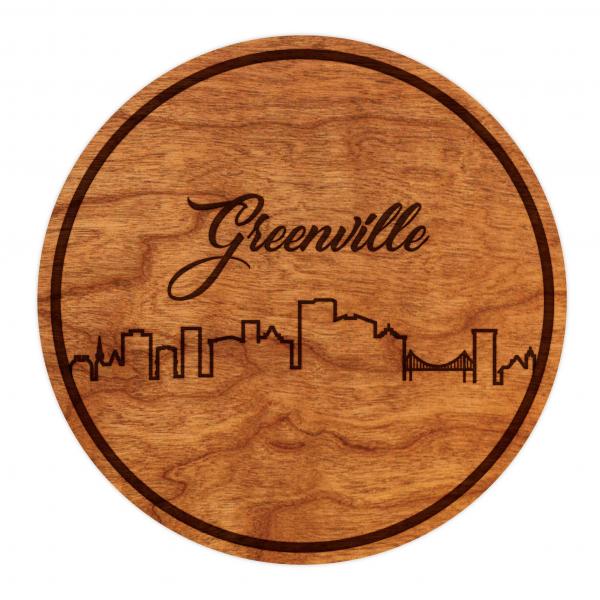 Coasters - Greenville Skyline - Cherry - (4-Pack)