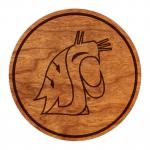 Washington State University Coaster Cougar Head