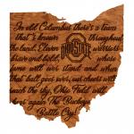 Ohio State - Wall Hanging - State Map with Buckeye Battle Cry