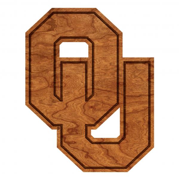 Oklahoma - Wall Hanging - Logo - "OU" Block Letters