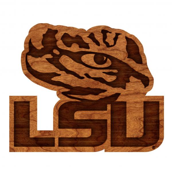 LSU - Wall Hanging - Logo - Tiger Eye over LSU picture