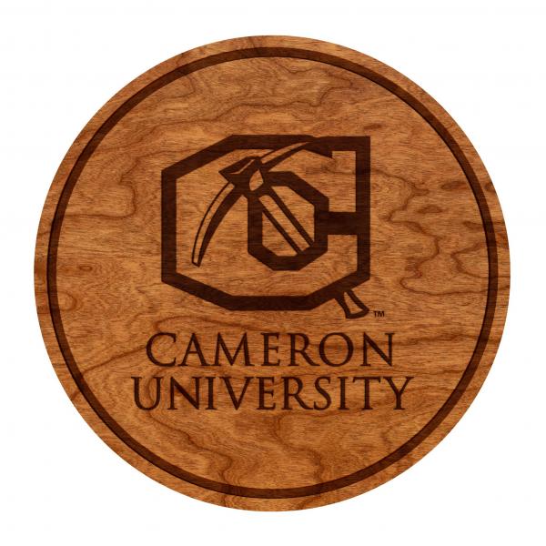 Cameron University - Coaster - Block C Logo - Cherry