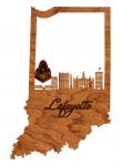 Lafayette Purdue University Skyline Wall Hanging