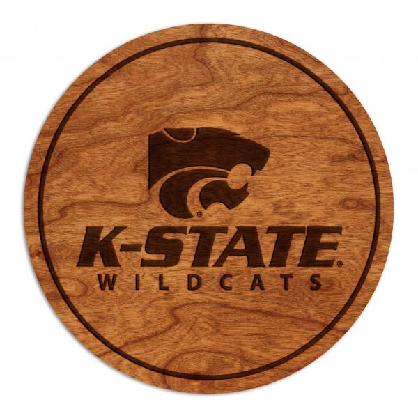 Kansas State Wildcats Coaster Wildcat with K State Text picture