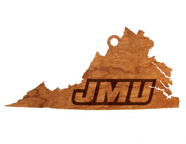 James Madison University - Ornament - VA Cutout with JMU Letters - by LazerEdge picture