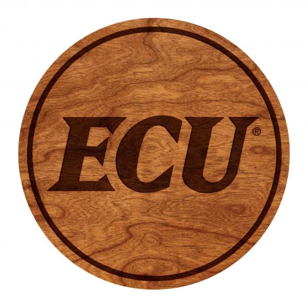 ECU Pirates Coaster "ECU" Text Only