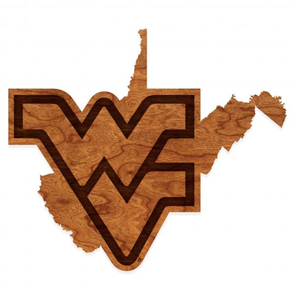 WVU - Wall Hanging - State Map - Block WV