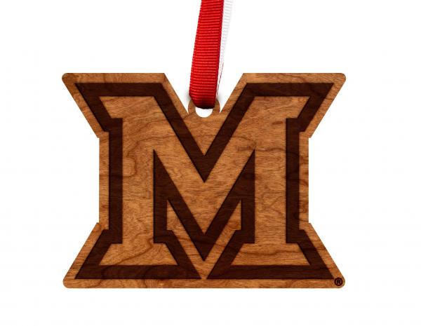 University of Miami Ohio - Ornament - Logo Cutout - Miami M