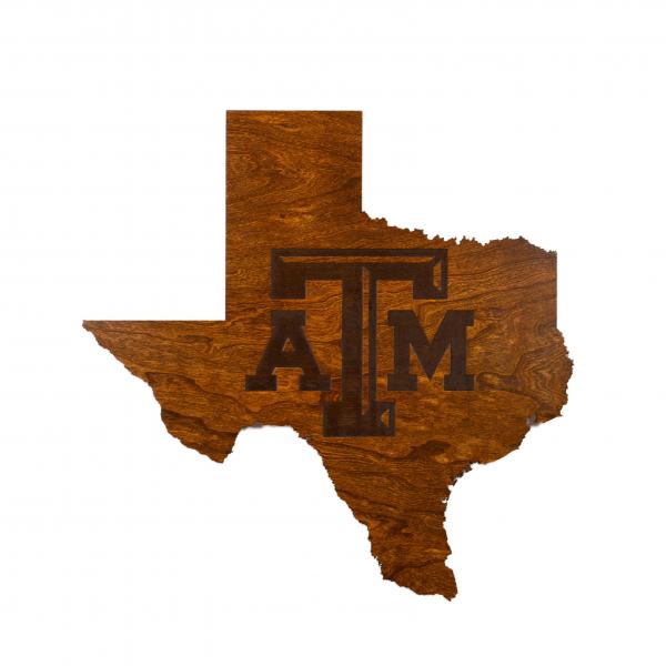 Texas A&M - Wall Hanging - State Map - Block TAM picture