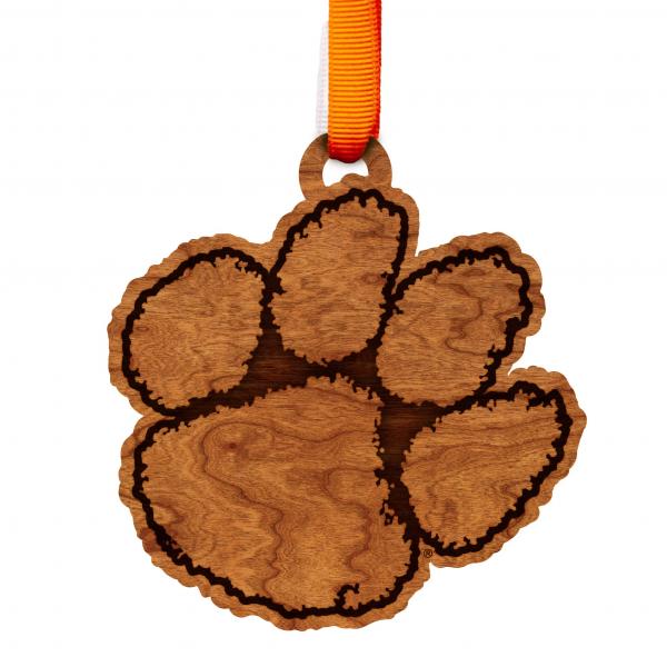 Clemson - Ornament - Tiger Paw Logo Cutout