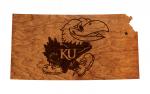 Kansas - Wall Hanging - State Map - Jayhawk