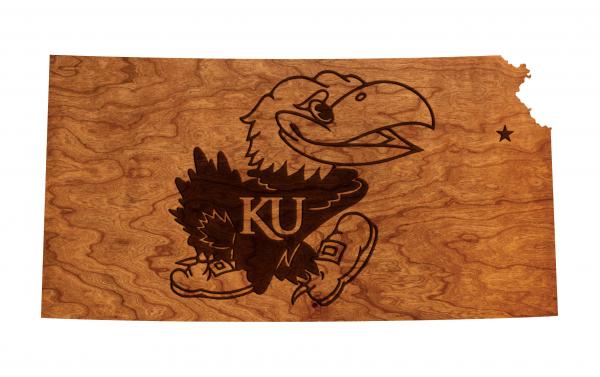 Kansas - Wall Hanging - State Map - Jayhawk picture