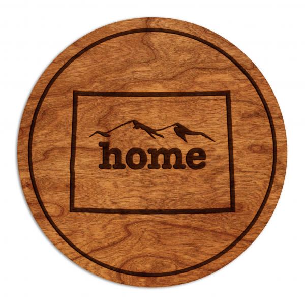 Colorado Home Coaster - Cherry Wood
