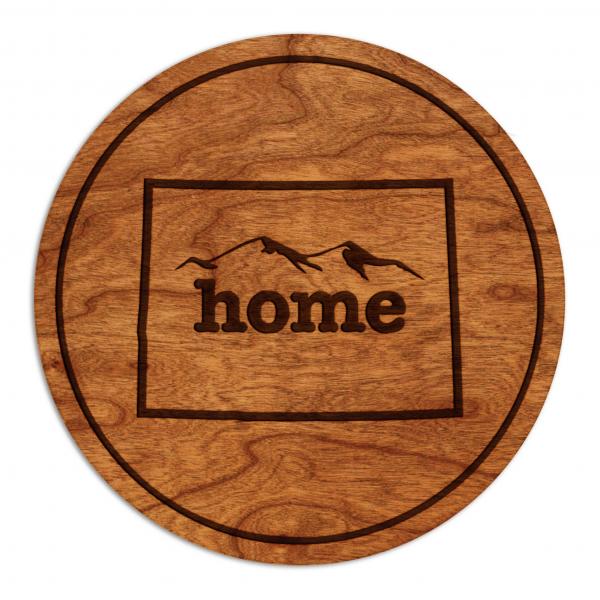 Colorado Home Coaster - Cherry Wood picture