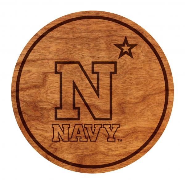 United States Naval Academy Logo Coaster Navy N with Star