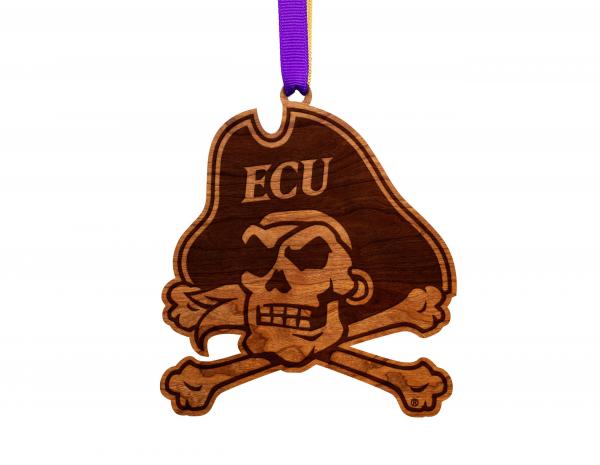ECU - Ornament - Logo Cutout Skull and Crossbones