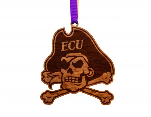 ECU - Ornament - Logo Cutout Skull and Crossbones picture