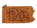 Pittsburgh - Wall Hanging - State Map - Script "PITT"