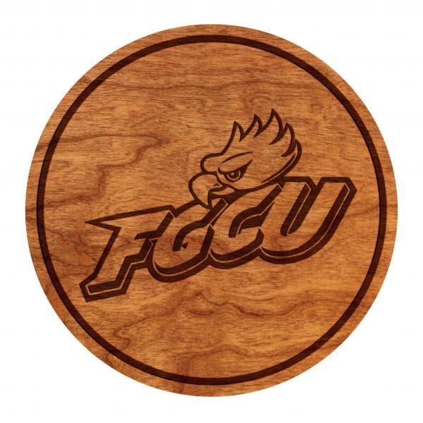 Florida Gulf Coast Eagle Coaster FGCU Text Logo with Eagle Head picture