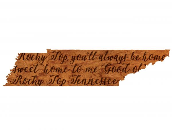 Tennessee - Wall Hanging - State Map - Rocky Top Lyrics picture