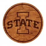 Iowa State Logo Coaster Block I with "State" Text