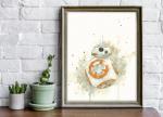 BB8 - Star Wars - 5x7 Art Print