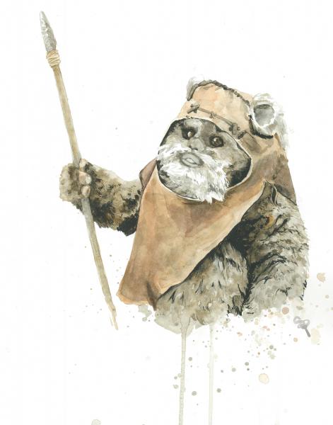 Wicket - Star Wars - 5x7 Art Print picture