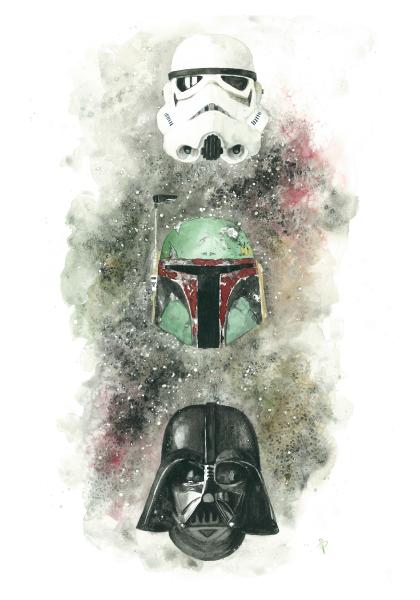 Helmet of the Empire - Star Wars - 11x14 Art Print picture