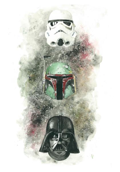 Helmets of the Empire - Star Wars - 5x7 Art Print picture