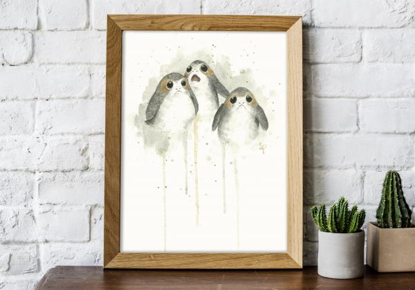 Porgs - Star Wars - 5x7 Art Print