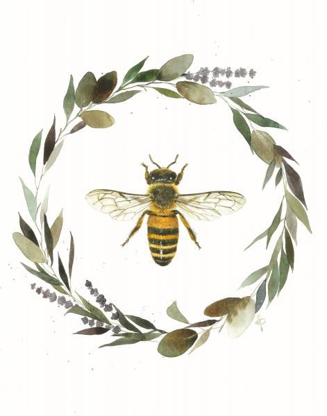 Honeybee - 5x7 Art Print picture