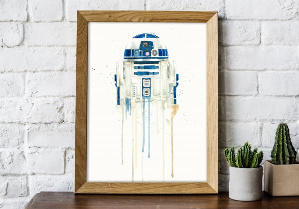 R2D2 - Star Wars - 8x10 Art  Print