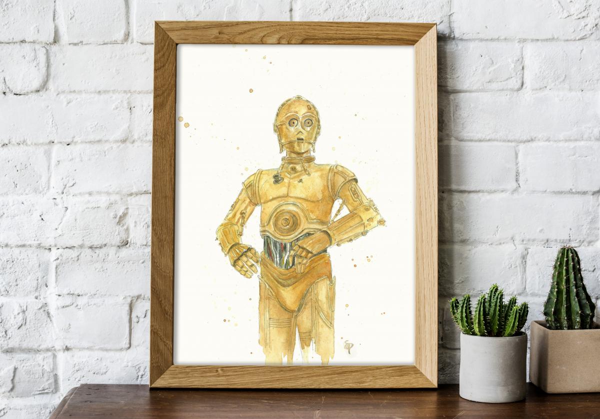 Original C3PO Painting picture