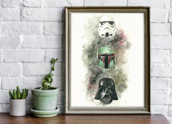 Helmets of the Empire - Star Wars - 8x10 Art Print