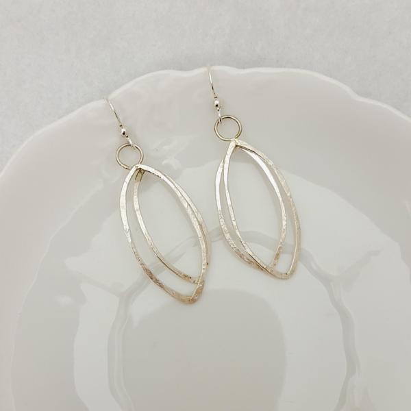 Shadowed Leaf in Sterling - Earrings picture